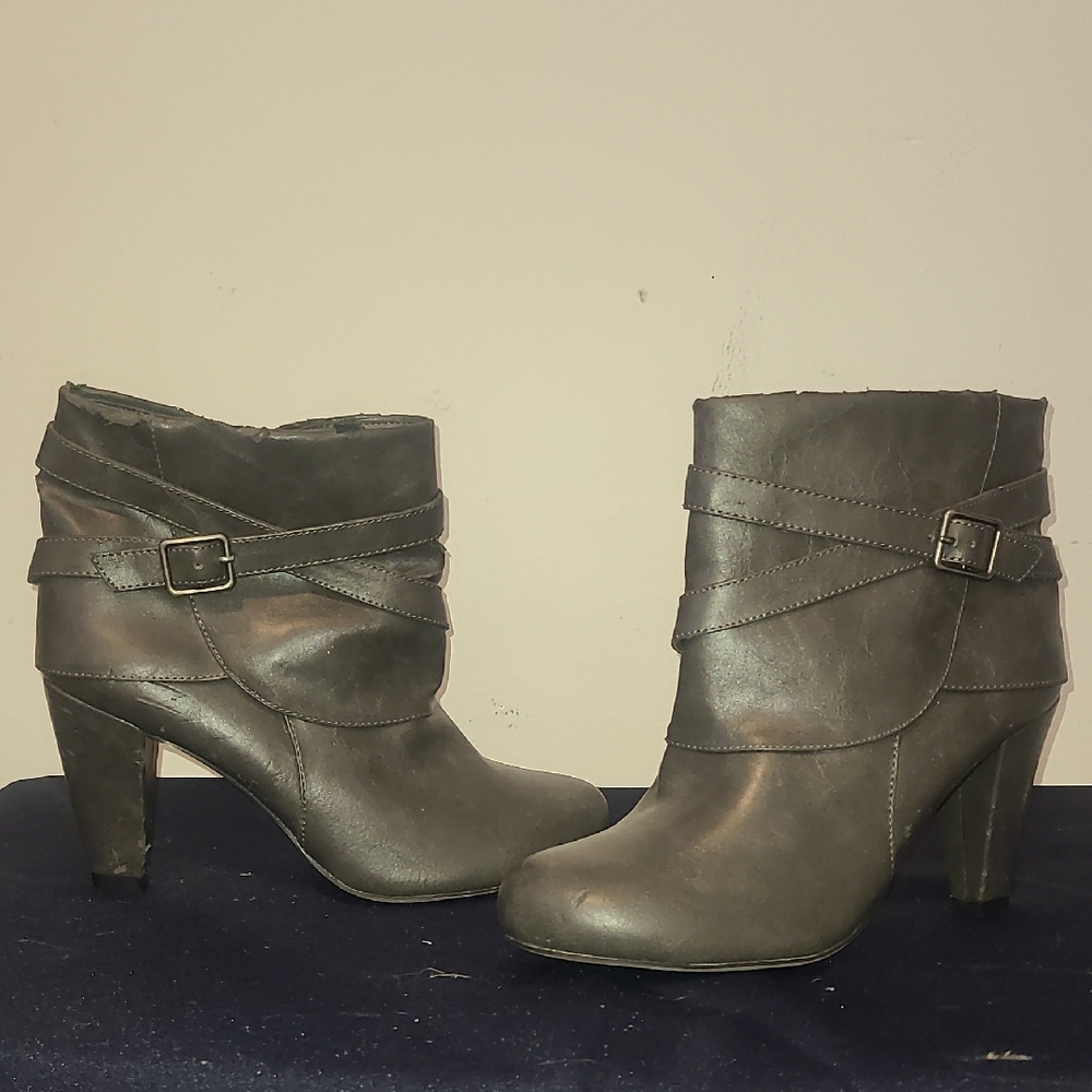 Madden Girl Charcoal Heeled Boots